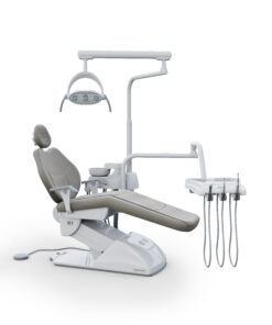 cadeira odontológica Gnatus G1 SF Gnatus couro cor bege