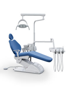 cadeira odontológica Gnatus G1 SF Gnatus couro cor azul