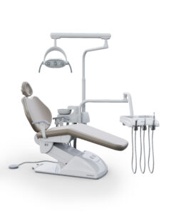 cadeira odontológica Gnatus G1 SF Gnatus couro cor gelo