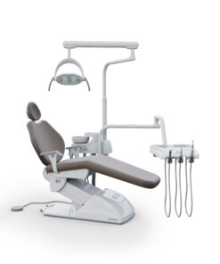 cadeira odontológica Gnatus G1 SF Gnatus couro cor bege