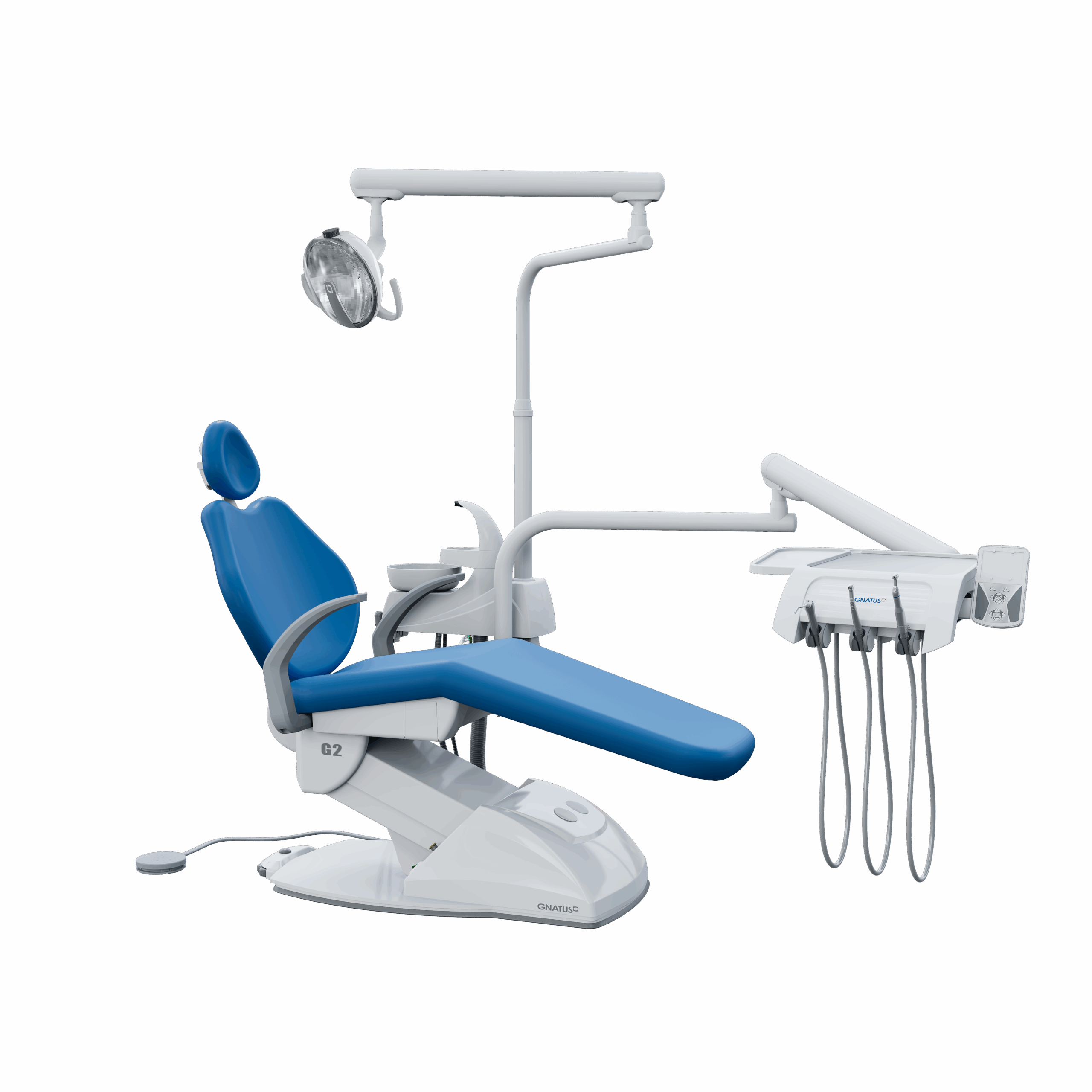 G2 F PVC ARGENTINA G2 F - Cadeira Odontológica G2 F - Cadeira Odontológica A cadeira odontológica G2 F Gnatus possui trava com acionamento pneumática, mas leveza aos movimentos. Resistente e seguro, conta com sistema de elevação eletromecânico e base que não necessita de fixação no piso. O encosto da cabeça possui regulagem de altura e o refletor é monofocal, com lâmpada LED. Faça um orçamento conosco através do botão abaixo: