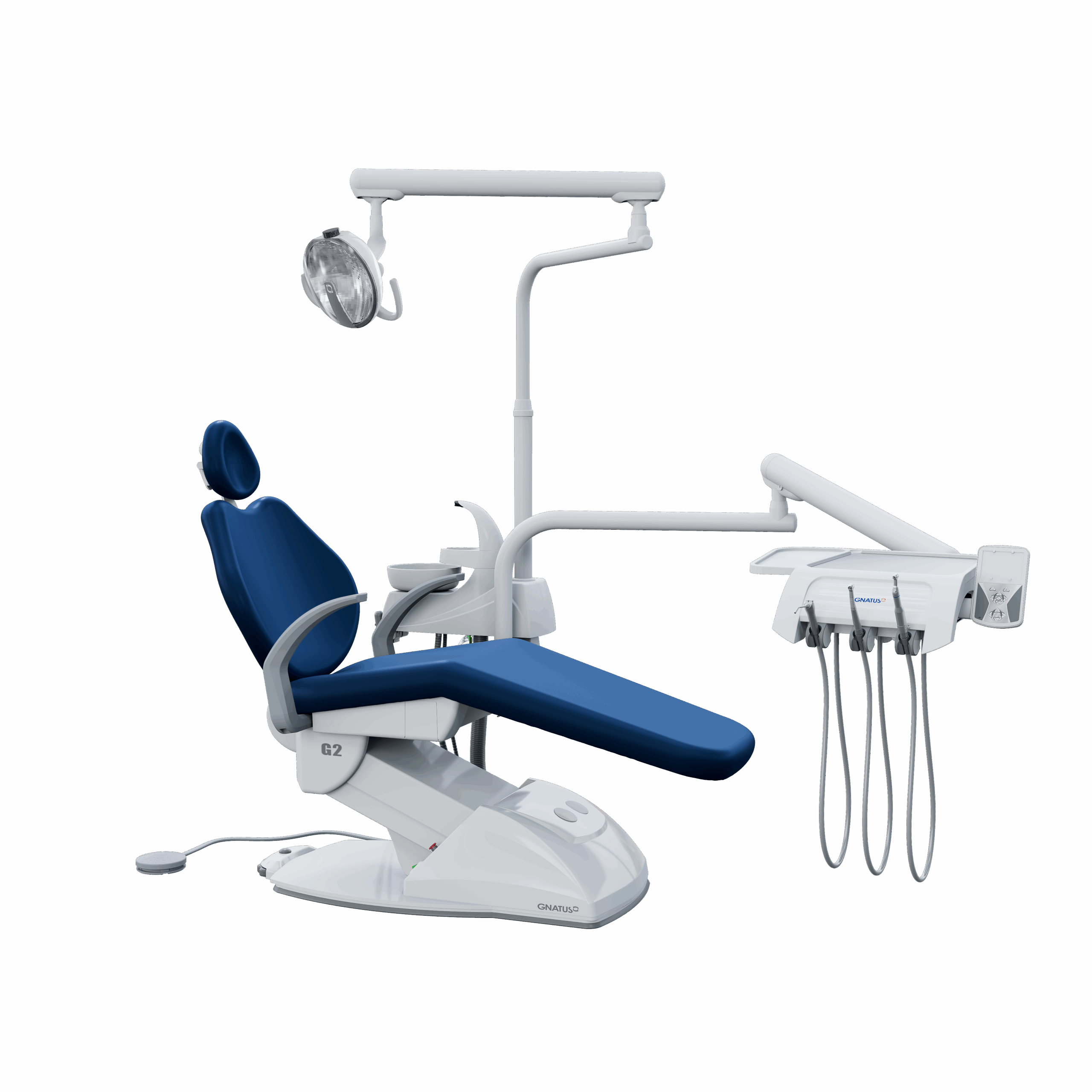 G2 F PVC ITALIA G2 F - Cadeira Odontológica G2 F - Cadeira Odontológica A cadeira odontológica G2 F Gnatus possui trava com acionamento pneumática, mas leveza aos movimentos. Resistente e seguro, conta com sistema de elevação eletromecânico e base que não necessita de fixação no piso. O encosto da cabeça possui regulagem de altura e o refletor é monofocal, com lâmpada LED. Faça um orçamento conosco através do botão abaixo: