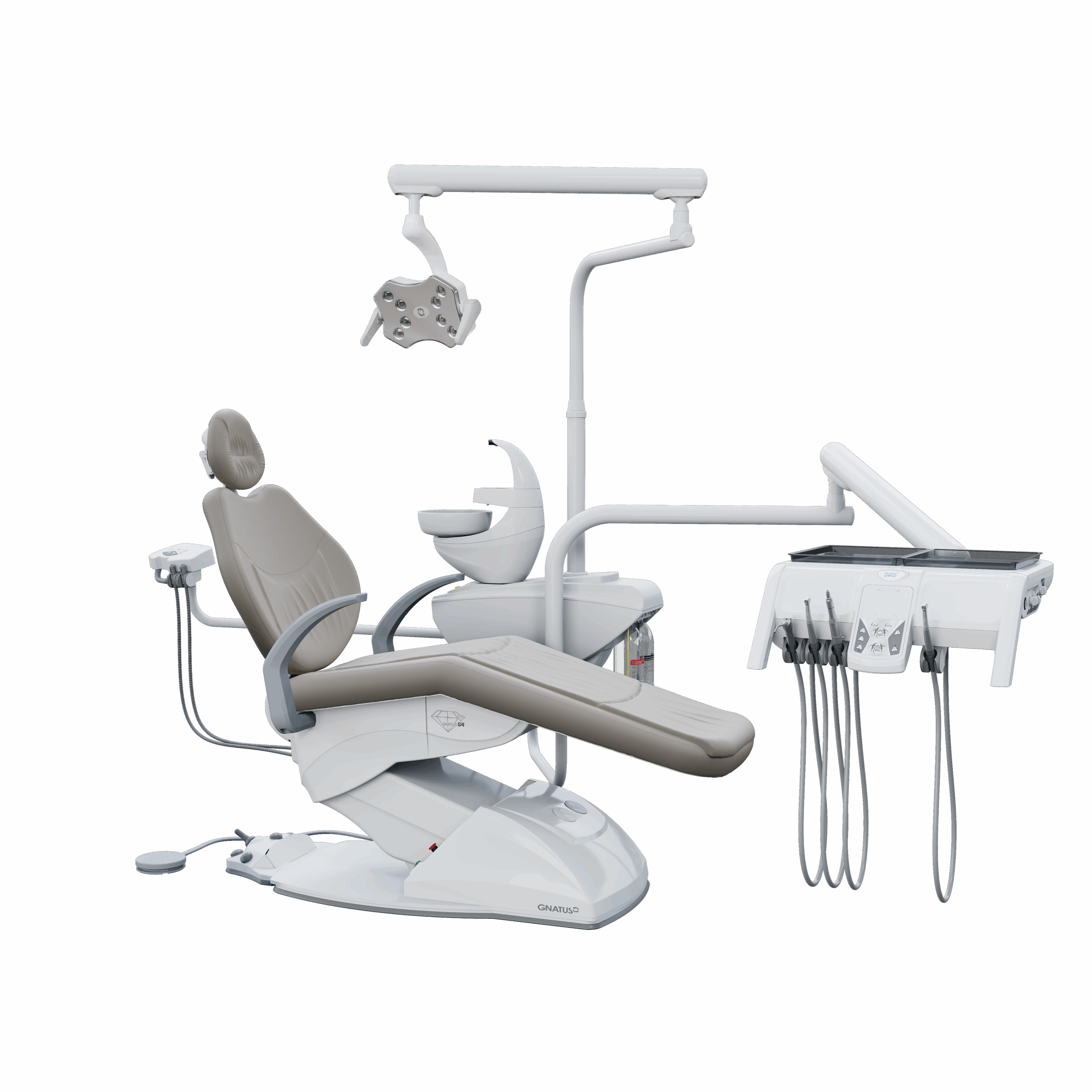 G4 F_PARIS G4 H - Cadeira Odontológica G4 H Cadeira Odontológica HASTES RETRÁTEIS: BELEZA, PODER E MUITA SOFISTICAÇÃO. Seu pedal de comandos joystick é ainda mais prático e fácil de usar, com diversas programações. O equipo também possui comandos PAD para acionar as funções do consultório e opções com hastes convencionais ou retráteis. A unidade de água possui sensor de proximidade e o refletor com iluminação intensa da lâmpada de LED.