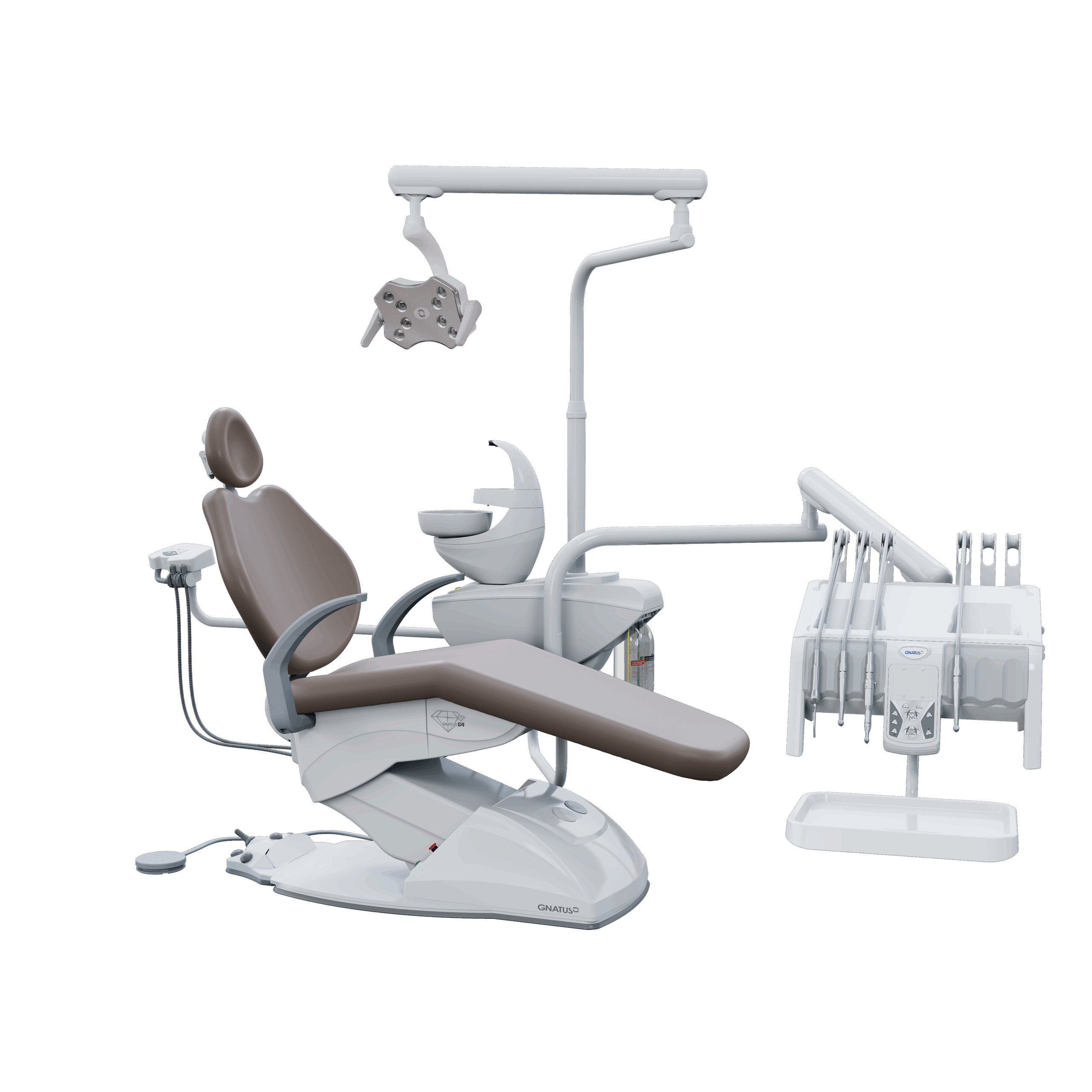 G4 H PVC_MARROCOS G4 H - Cadeira Odontológica G4 H Cadeira Odontológica HASTES RETRÁTEIS: BELEZA, PODER E MUITA SOFISTICAÇÃO. Seu pedal de comandos joystick é ainda mais prático e fácil de usar, com diversas programações. O equipo também possui comandos PAD para acionar as funções do consultório e opções com hastes convencionais ou retráteis. A unidade de água possui sensor de proximidade e o refletor com iluminação intensa da lâmpada de LED.