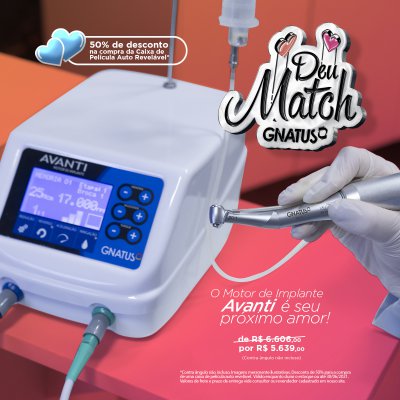 Deu match Gnatus – Periféricos Deu match Gnatus – Periféricos A Gnatus não é ionômero, mas estamos vidrados na beleza que você vai conquistar com esses periféricos em seu consultório!