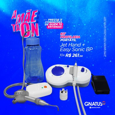 A mãe ta on na Gnatus Dentistas produtos odontologicos mais baratos Tenha os melhores equipamentos com a maior qualidade, que seus atendimentos precisam. Neste mês agimos como mãe e queremos surpreender você com as melhores ofertas.   Alta Rotação com design ergonômico que permite o alto desempenho, em conjunto o modulo workstation que utiliza uma conexão bordem ou midwest de qualquer equipo odontológico e o transforma em uma conexão midwest com energia, compatível com as altas rotações com Led da Gnatus.   Uma nova geração de jato de bicarbonato que permite precisão ao trabalho e melhor sensibilidade do campo operatório.   Um kit profilaxia portátil para que você possa garantir toda a sua eficiência em seus procedimentos preventivos e estéticos sem ficar preso a um espaço. Além de contar com duas opções de escolha para o Easy sonic, essa opção com garrafa pressurizada. Além de contar com duas opções de escolha para o Easy sonic, essa opção sem a garrafa pressurizada.   Sem barulho, é só trabalhar no dente com 200.000 rpm de forma suave e rápida. Com o menor micromotor elétrico do mercado você garante um trabalho de excelência e tranquilidade reduzindo a fadiga no pulso durante a preparação natural dos dentes e que pode ser acoplado diretamente em seu equipo, potencializando ainda mais seu consultório.   Uma peça chave em procedimentos cirúrgicos, não pode faltar em seu consultório. Compre agora o motor cirúrgico Avanti S e tenha a garantia de que ele será entregue no menor prazo do mercado. Extremamente versátil, com o seu pedal multifunção, você poderá controlar o acionamento do micromotor, seleciona a programação, reverte o sentido de rotação e liga/desliga a irrigação. Veja o motor de implante aqui.   Os sensores digitais possuem design sofisticado proporcionando uma visibilidade para diagnósticos sem risco e uma qualidade de imagem insuperável em menos de 5 segundos.     Desde a higienização até a tecnologia a palma da mão com o sensor digital, preparamos com carinho oportunidades incríveis para você, porque a gente te entende e sabe o que é melhor para você.     Preencha seus dados e receba um contato de um de nosso consultores de venda.  