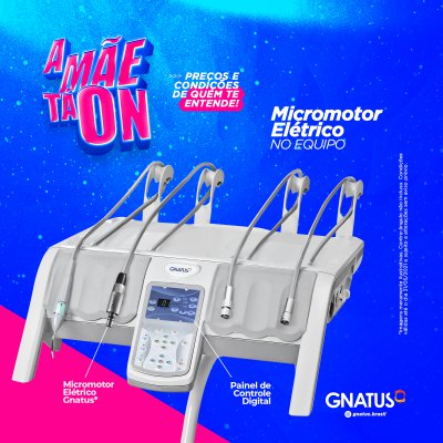 A mãe ta on na Gnatus Dentistas produtos odontologicos mais baratos Tenha os melhores equipamentos com a maior qualidade, que seus atendimentos precisam. Neste mês agimos como mãe e queremos surpreender você com as melhores ofertas.   Alta Rotação com design ergonômico que permite o alto desempenho, em conjunto o modulo workstation que utiliza uma conexão bordem ou midwest de qualquer equipo odontológico e o transforma em uma conexão midwest com energia, compatível com as altas rotações com Led da Gnatus.   Uma nova geração de jato de bicarbonato que permite precisão ao trabalho e melhor sensibilidade do campo operatório.   Um kit profilaxia portátil para que você possa garantir toda a sua eficiência em seus procedimentos preventivos e estéticos sem ficar preso a um espaço. Além de contar com duas opções de escolha para o Easy sonic, essa opção com garrafa pressurizada. Além de contar com duas opções de escolha para o Easy sonic, essa opção sem a garrafa pressurizada.   Sem barulho, é só trabalhar no dente com 200.000 rpm de forma suave e rápida. Com o menor micromotor elétrico do mercado você garante um trabalho de excelência e tranquilidade reduzindo a fadiga no pulso durante a preparação natural dos dentes e que pode ser acoplado diretamente em seu equipo, potencializando ainda mais seu consultório.   Uma peça chave em procedimentos cirúrgicos, não pode faltar em seu consultório. Compre agora o motor cirúrgico Avanti S e tenha a garantia de que ele será entregue no menor prazo do mercado. Extremamente versátil, com o seu pedal multifunção, você poderá controlar o acionamento do micromotor, seleciona a programação, reverte o sentido de rotação e liga/desliga a irrigação. Veja o motor de implante aqui.   Os sensores digitais possuem design sofisticado proporcionando uma visibilidade para diagnósticos sem risco e uma qualidade de imagem insuperável em menos de 5 segundos.     Desde a higienização até a tecnologia a palma da mão com o sensor digital, preparamos com carinho oportunidades incríveis para você, porque a gente te entende e sabe o que é melhor para você.     Preencha seus dados e receba um contato de um de nosso consultores de venda.  