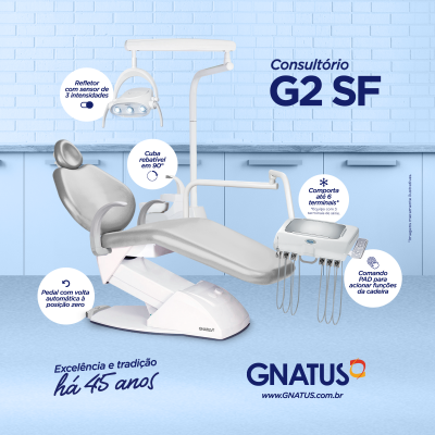 45 anos de consultórios perfeitos Há 45 anos o mercado odontológico conta com a excelência e tecnologia da Gnatus. Durante todo esse período temos orgulho em dizer que pudemos evoluir e estar presente nas clínicas de diversos profissionais de excelência.