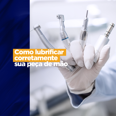 Como lubrificar corretamente sua peça de mão Alguns cuidados, como autoclavar suas peças de mão, fazem parte da rotina de todo dentista, afinal a biossegurança é algo de extrema importância na odontologia. Mas alguns desconhecem ou pecam no processo de lubrificação, que devemos considerar de igual relevância aos procedimentos.