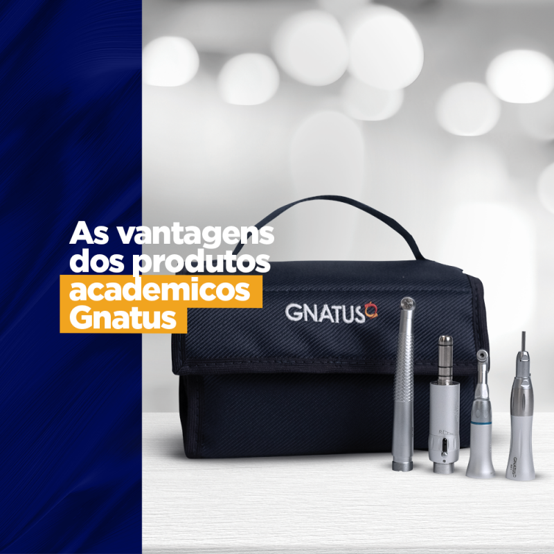 As vantagens dos produtos acadêmicos Gnatus As vantagens dos produtos acadêmicos Gnatus Você já passou pelos vestibulares e agora tem a certeza de que seu futuro é com a odontologia. Mas não precisa deixar para o ano que vem para saber o que você vai precisar ter ao seu lado, durante o período acadêmico.