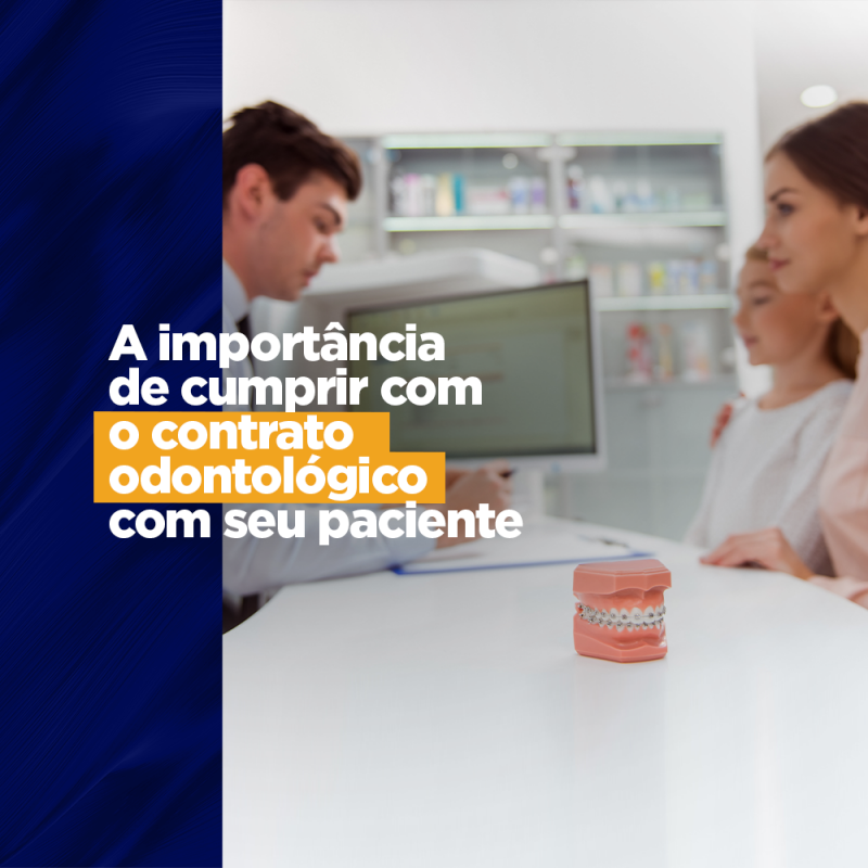 A importância de cumprir com o contrato odontológico com seu paciente A importância de cumprir com o contrato odontológico com seu paciente Já conversamos por aqui e sabemos que a maioria dos profissionais usam contratos de prestação de serviço como um documento oficial que resguarda qualquer falha ou abandono do paciente. Mas é importante salientar que esses contratos também podem impactar o profissional.