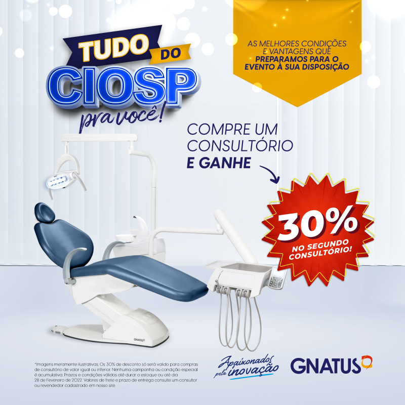 Compre um consultório e ganhe 30% no segundo consultório Compre um consultório e ganhe 30% no segundo consultório Construir uma clínica é um sonho que deve ser realizado por completo, e quando falamos em COMPLETO estamos dizendo que não pode uma sala estar linda e toda equipada com os melhores equipamento Gnatus e a outra ainda por fazer.
É por isso que pensamos nessa oportunidade. Você escolhe o consultório dos seus sonhos, e na compra do segundo ganha 30% de desconto.
*Os 30% de desconto só será valido para compras de consultório de valor igual ou inferior.
Incrível, não é? Já escolheu seu queridinho? Deixa o seu contato aqui que a gente vai te ajudar a realizar esse sonho!