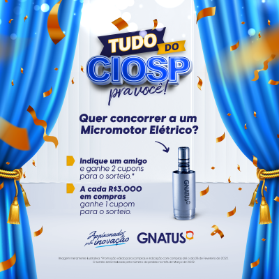 CONCORRA A UM MICROMOTOR ELÉTRICO NA GNATUS A... trabalhar ao som de uma música, ou ouvindo a natureza perto do seu consultório e sem falar que aquele...aquele barulhinho que assusta muitos pacientes, não vai existir mais! São a realização de um sonho, não são?