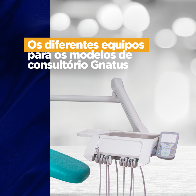 Os diferentes equipos para os modelos de consultório Gnatus Cores para o seu consultório Os diferentes equipos para os modelos de consultório Gnatus Cores para o seu consultório Todo dentista precisa de espaço para colocar seus instrumentos de forma que fiquem ergonômicos para o uso nos procedimentos. Mas além dos modelos de cadeiras odontológicas G1, G2, G3 e G4 você precisa escolher entre os diferentes equipos para os modelos de consultório Gnatus.