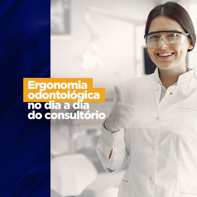 Ergonomia odontológica no dia a dia do consultório Ergonomia odontológica Ergonomia odontológica no dia a dia do consultório Ergonomia odontológica A ergonomia odontológica se faz um assunto de interesse e de extrema importância no meio, pois, ficar muito tempo na mesma posição não faz bem à saúde – já diria os especialistas no assunto – se esta for sentado, então... eles já torcem o nariz. Esforços repetitivos de grande intensidade causam danos à musculatura e tendões, e quando se prolongam por muito tempo podem levar a cirurgia.