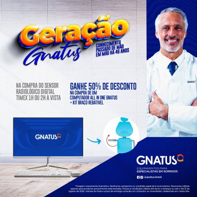 Geração Gnatus - Descontos Especiais Geração Gnatus A Geração Gnatus segue aplicando seu conhecimento para desenvolver inovações para tornar seu consultório cada vez melhor e mais lucrativo.