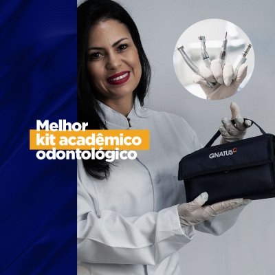 Melhor kit acadêmico odontológico Tipo de autoclave Muitos jovens já estão se preparando para começar o caminho para o tão sonhado futuro como dentista. Nessa jornada o principal aliado do estudante que também será durante toda a sua carreira é o kit acadêmico e com a Gnatus você pode garantir o melhor kit acadêmico Odontológico.