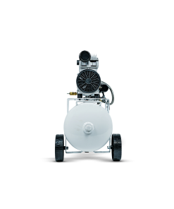 Compressor Air Clean 28L Air Clean 28L Essencial. Design moderno e compacto. Mantém um ambiente agradável para o profissional e assegura a tranquilidade do paciente durante a execução dos procedimentos. Compressor atende 1 Consultório com Bomba de vácuo ou Sugador portátil