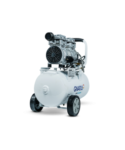 Compressor Air Clean 28L Air Clean 28L Essencial. Design moderno e compacto. Mantém um ambiente agradável para o profissional e assegura a tranquilidade do paciente durante a execução dos procedimentos. Compressor atende 1 Consultório com Bomba de vácuo ou Sugador portátil