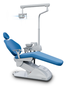 cadeira odontológica G1 FIT C couro azul claro