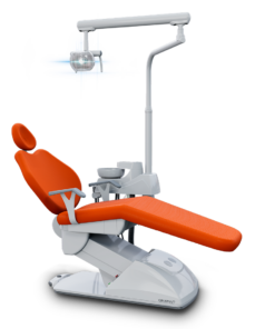 cadeira odontológica G1 FIT C cor laranja couro