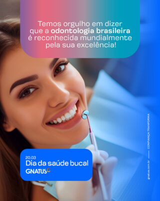 Gnatus no Dia Mundial da Saúde Bucal maior portfólio Para comemorar o Dia Mundial da Saúde bucal, a Gnatus traz um panorama de como esse cuidado essencial está sendo feito no brasil: