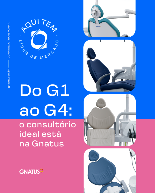 De G1 a G4: descubra qual consultório Gnatus é ideal para você Equipamentos odontológicos De G1 a G4: descubra qual consultório Gnatus é ideal para você consultório Gnatus Escolher o consultório ideal vai muito além da estética. É uma decisão que impacta diretamente a sua rotina clínica, o seu conforto e a experiência do paciente.