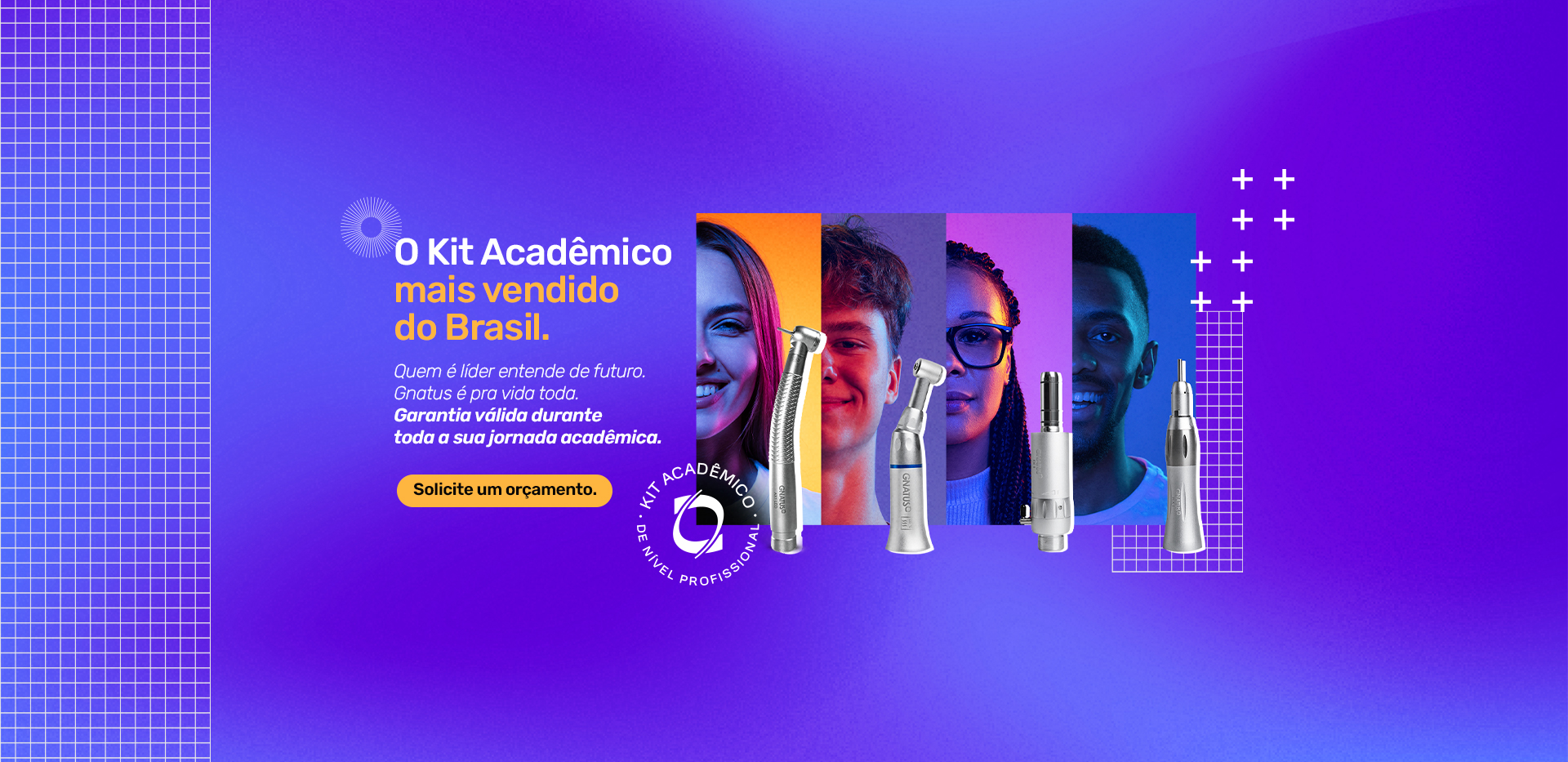 Home Page Produtos Odontológicos Os benefícios dos produtos para consultório odontológico e também para consultórios médicos da Gnatus começam pelo seu investimento contínuo em tecnologia e inovação para proporcionar qualidade de vida, saúde e praticidade ao dia-a-dia dos seus clientes profissionais e dos seus pacientes. Como loja de produtos odontológicos, a Gnatus possui confiabilidade de quem está presente no mercado a um tempo considerável, sem contar que não há terceirização na produção, o que garante padronização e segurança. Não é apenas uma loja revendedora, mas também idealizadora dos produtos e fabricante, alinhando toda a cadeia de produção e tendo como resultado produtos odontológicos de nível máximo de durabilidade e desempenho. O maior catálogo de produtos do setor pode ser encontrado em nossa loja de produtos odontológicos, o que permite que encontre tudo que necessita para o seu consultório em um só local, facilitando as suas compras e garantindo equipamentos com a mesma qualidade.