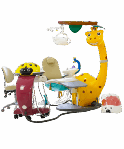 Cadeira odontológica infantil Gzinha Safári Gnatus formato girafa